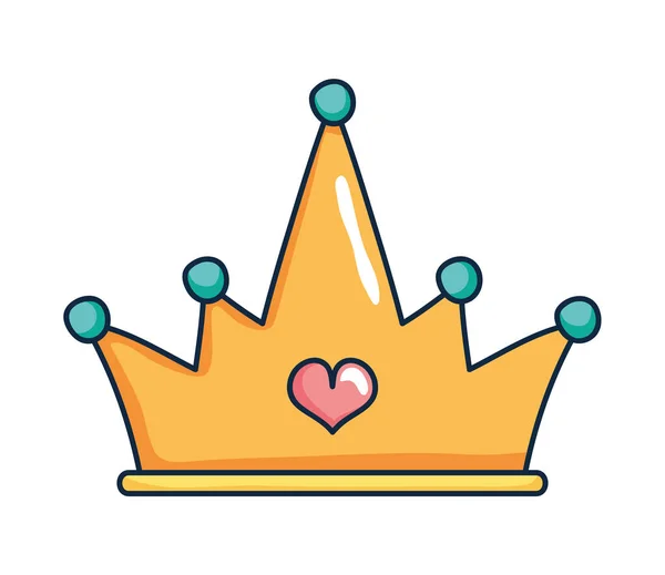 Prinses kroon pictogram — Stockvector