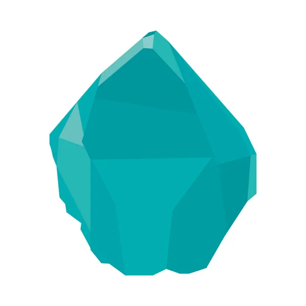 Turquoise kristal ontwerp — Stockvector