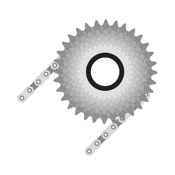 Bike chainring icon — Stock Vector