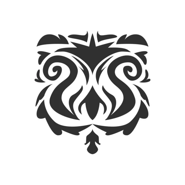 Figura monocromática ornamental — Vector de stock