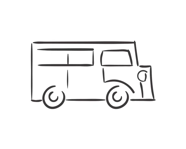 Veículo de autocarro handrawn — Vetor de Stock