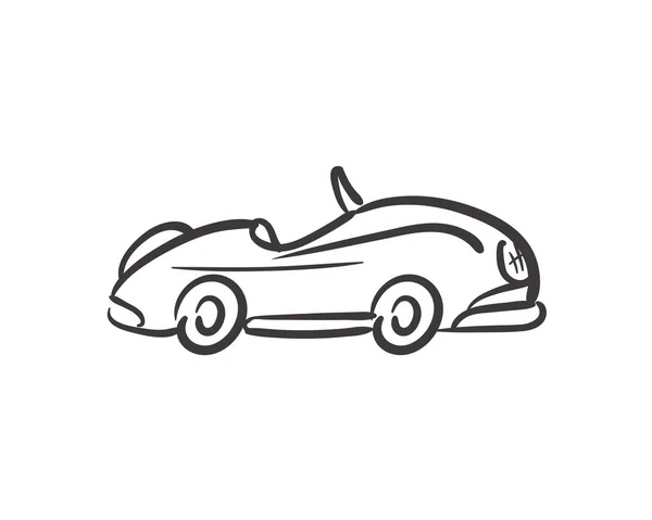 Coche moderno dibujado a mano — Vector de stock