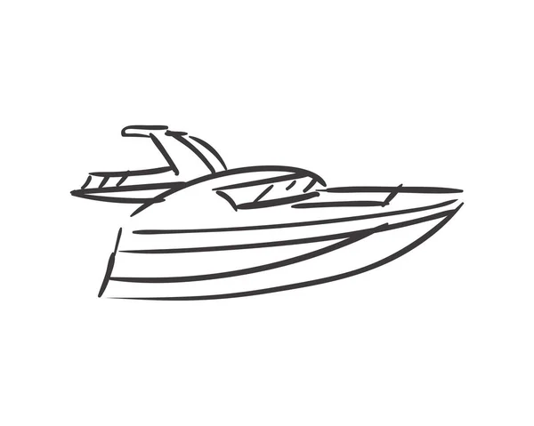 Véhicule de yacht à main — Image vectorielle