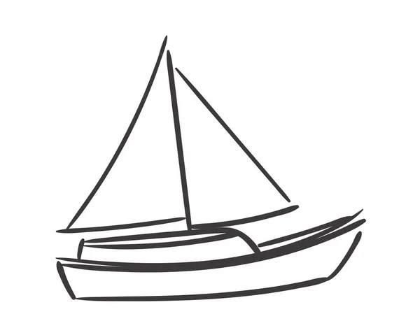 Veicolo da barca rastrellato — Vettoriale Stock