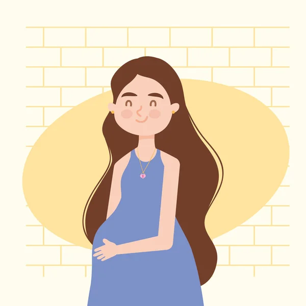 Kreskówka kobiety w ciąży — Wektor stockowy