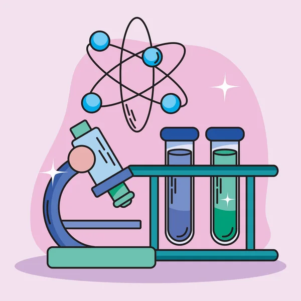 Atom und Chemie — Stockvektor