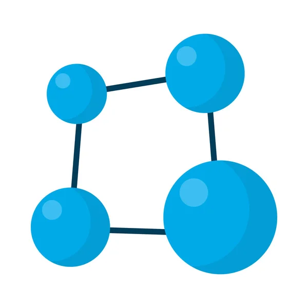 Estrutura da molécula azul —  Vetores de Stock