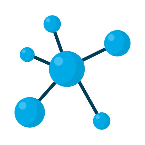Ícone de molécula azul —  Vetores de Stock