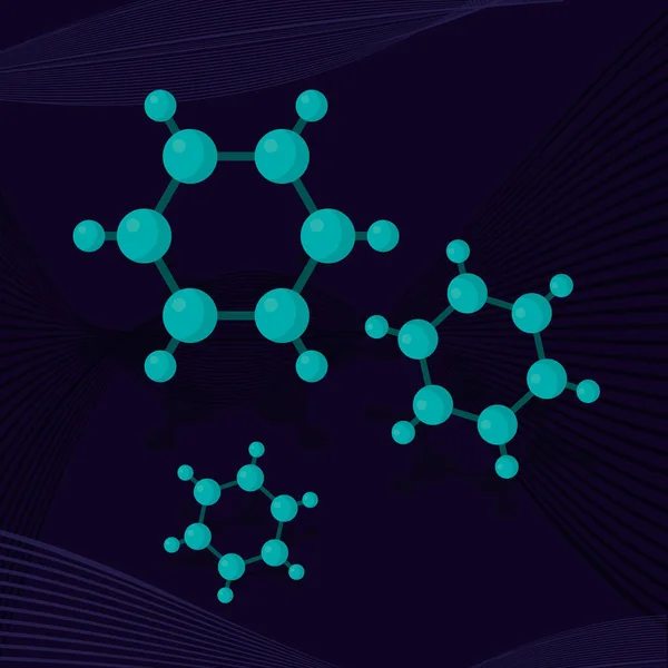 청록색 분자 결합 — 스톡 벡터