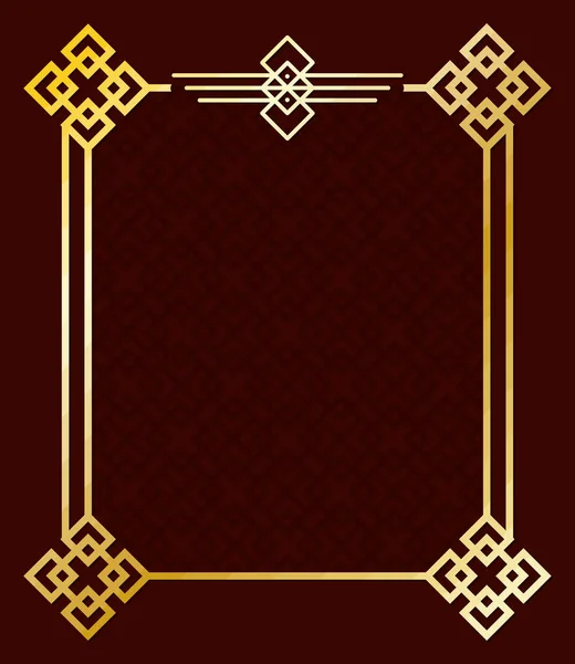 Золота рамка арт-деко — стоковий вектор