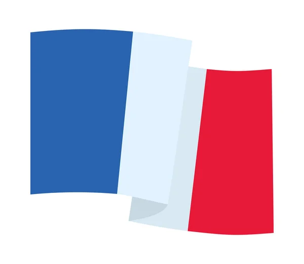 Drapeau france agitant — Image vectorielle