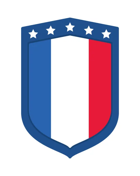 Scudo bandiera francia — Vettoriale Stock