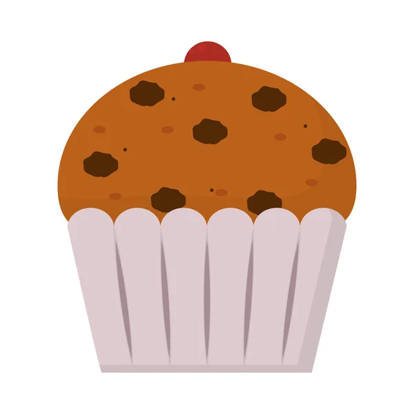 Conception cupcake chocolat — Image vectorielle