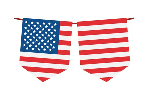 Etats-Unis drapeau fanions — Image vectorielle