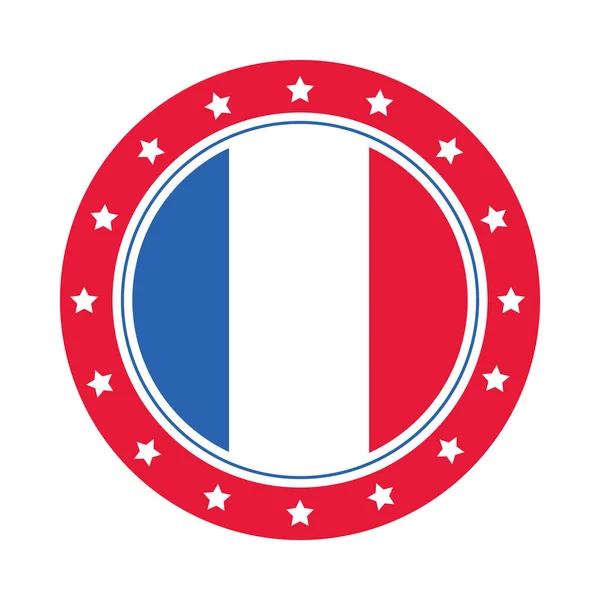Tasto bandiera francia — Vettoriale Stock