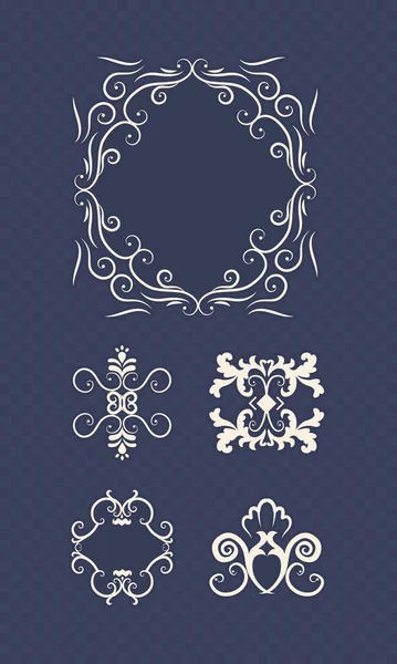 Vintage ornaments set — Stock Vector