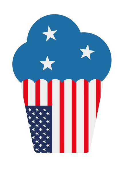 Usa flag cupcake — Stock Vector