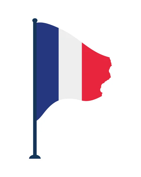 Σημαία Γαλλίας κομμένη — Διανυσματικό Αρχείο