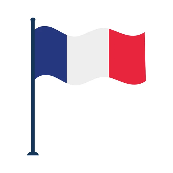 Σημαία της Γαλλίας κυματίζει — Διανυσματικό Αρχείο
