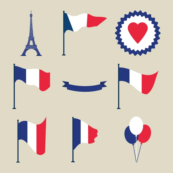 Bastille Day Kollektion — Stockvektor