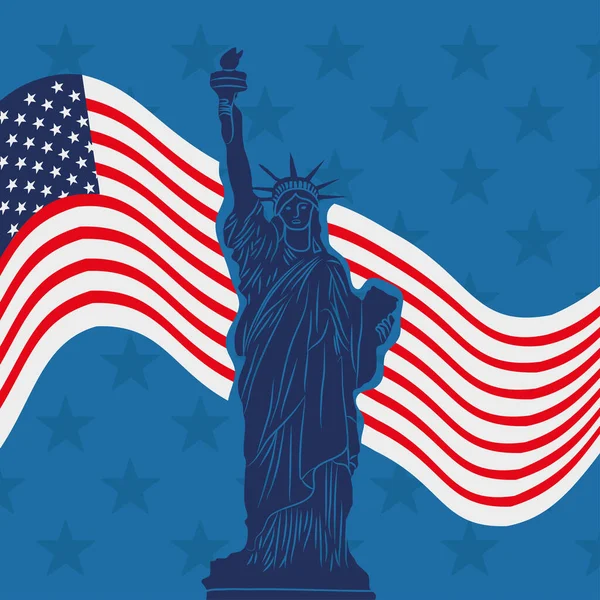 Statue of liberty illustration — Stock Vector