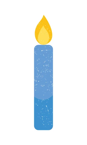 Icono de vela azul — Vector de stock