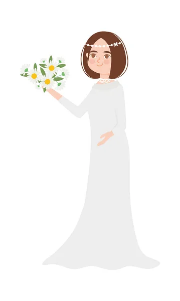Невеста в винтажной свадьбе — стоковый вектор