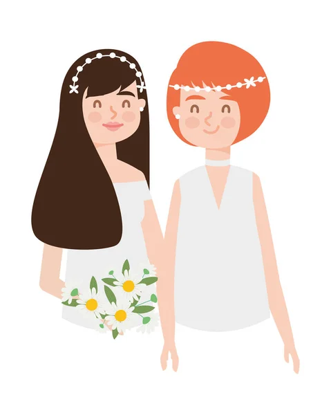 Невесты-лесбиянки — стоковый вектор