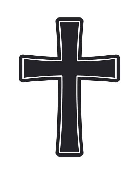 Ícone cruz religião —  Vetores de Stock