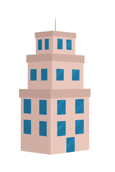 Edificio de rascacielos residencial — Vector de stock