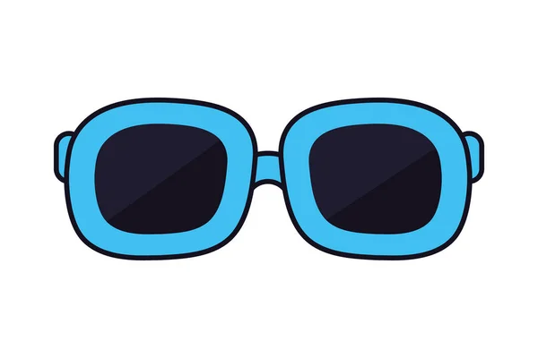 Blue sunglasses icon — Stock Vector