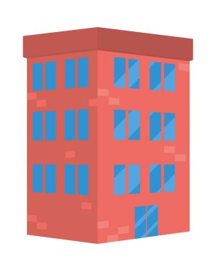 kırmızı şehir binası