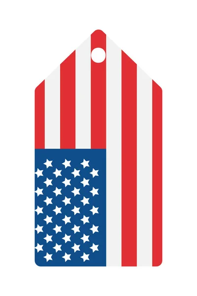 Usa flag tag — Stock Vector