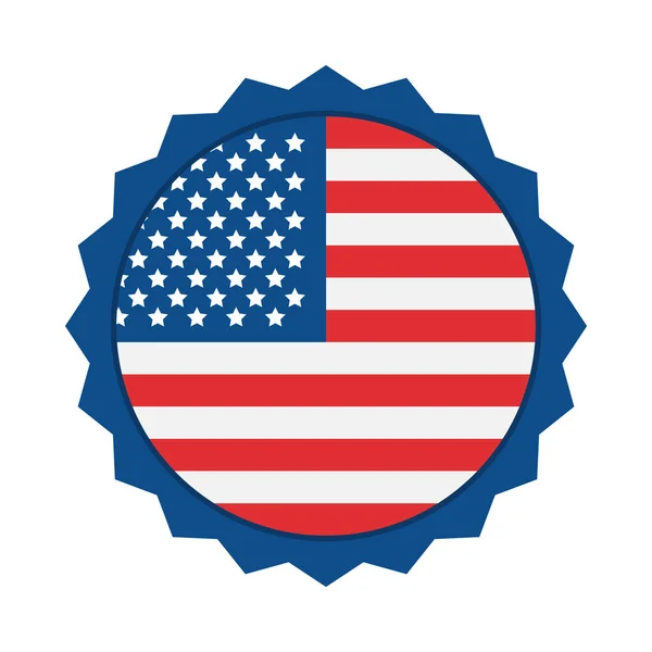 Usa flag seal — Stock Vector