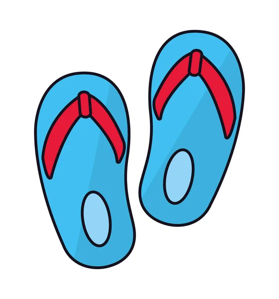 Beach sandals icon — Stock Vector