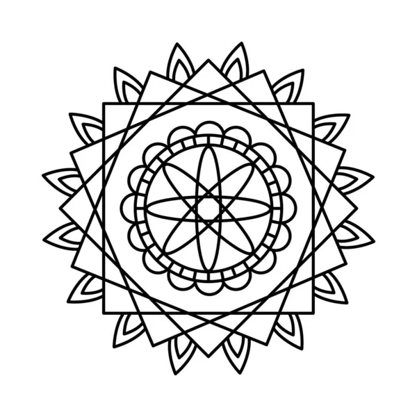 Decorative geometric mandala — Stock Vector