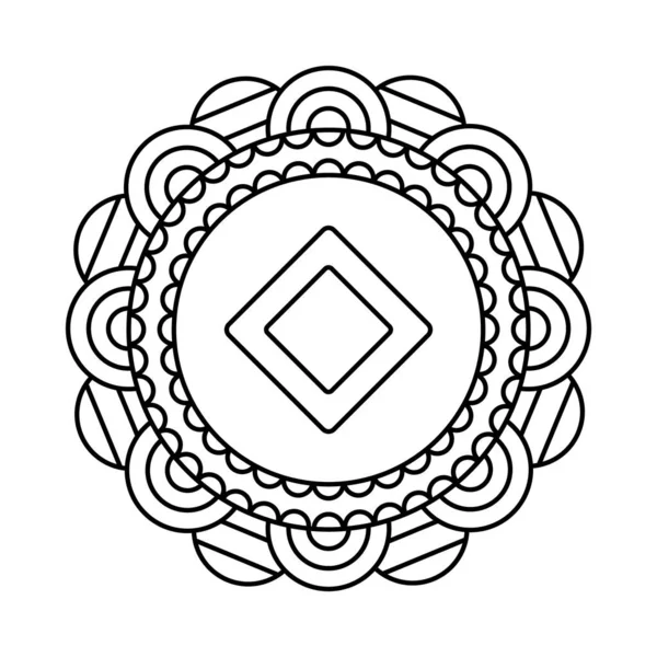 Okrągła ikona mandali — Wektor stockowy