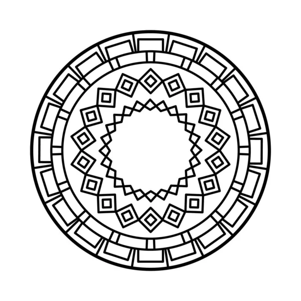 Icône de mandala géométrique — Image vectorielle