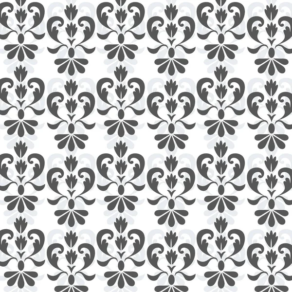 Motif damas monochrome — Image vectorielle
