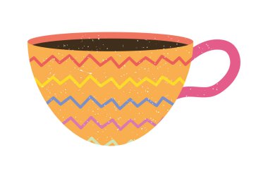 zigzag tasarımlı kupa