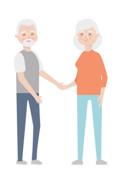 Mutlu yaşlı çift.