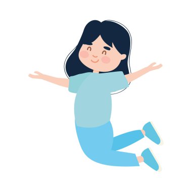 Mutlu kız atlaması