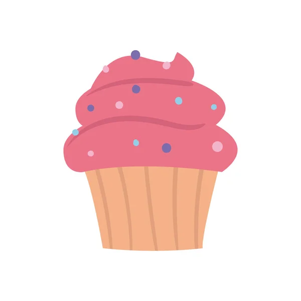 Delicious cupcake icon — Stock Vector