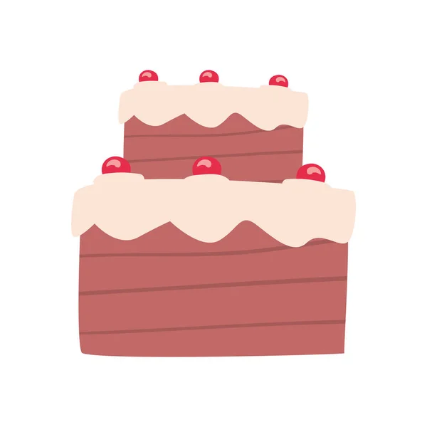 Cake two tier — Stock Vector