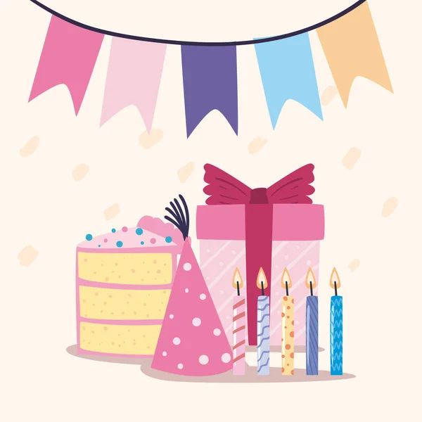 Grattis på födelsedagen banner — Stock vektor