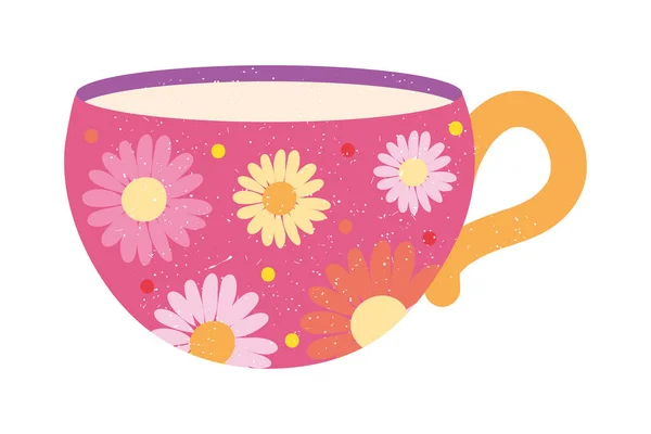 Pink mug icon — Stock Vector