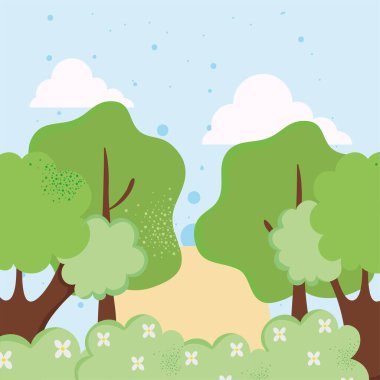 Orman doğası manzarası