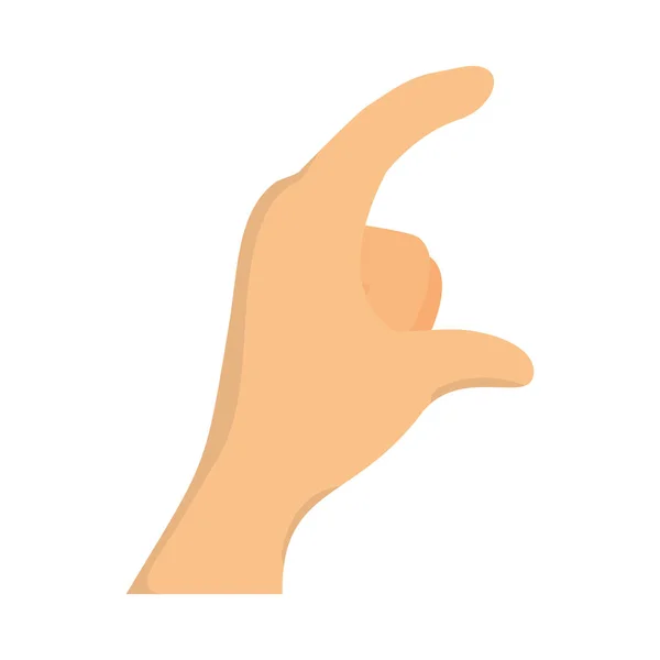 Hand toont weinig grootte — Stockvector