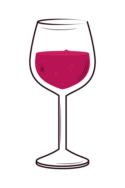 Copo de vinho tinto — Vetor de Stock