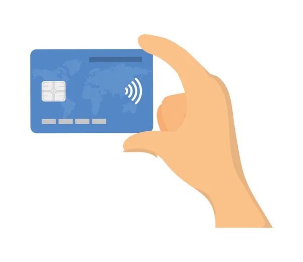 Cartão de crédito azul — Vetor de Stock